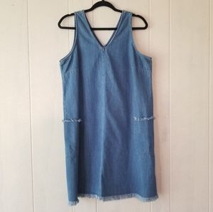 Denim Jumper Old Navy Mini Dress Trendy Large XL